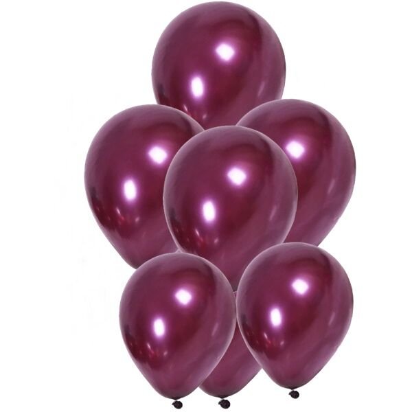 Metalik Bordo Balon 10 Adet