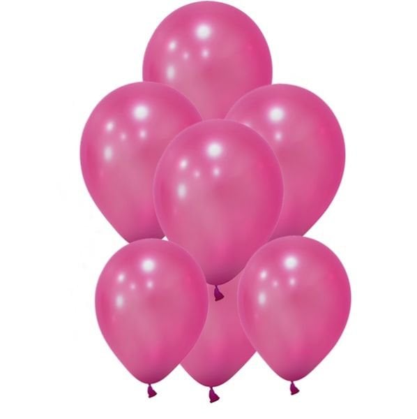 Metalik Fuşya Balon 10 Adet