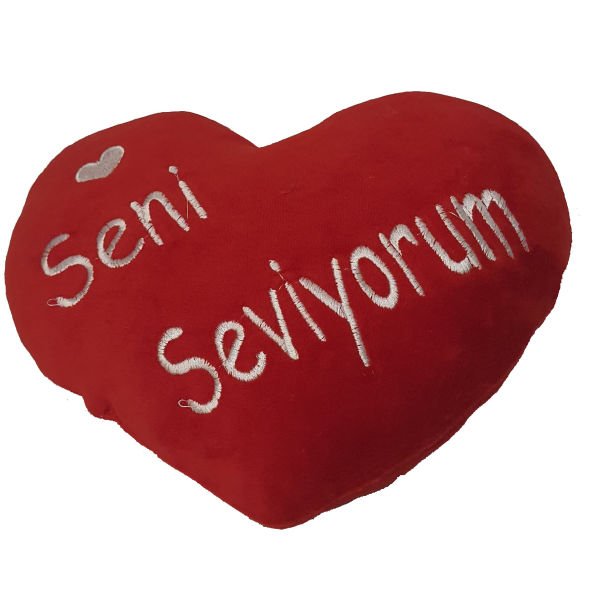 Seni Seviyorum Kalp Yastık 25 cm