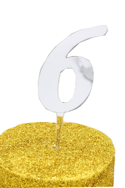 Pasta Üstü Gümüş 6 Yaş Pileksi