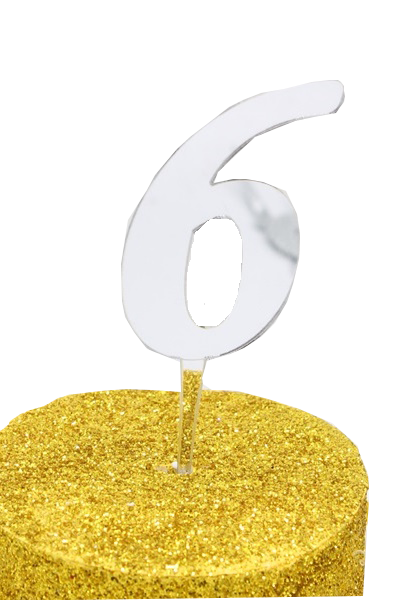 Pasta Üstü Gümüş 6 Yaş Pileksi