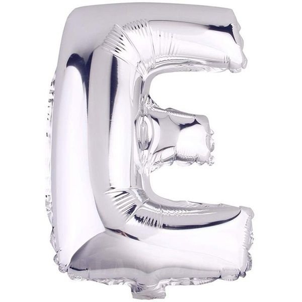 Folyo Gümüş E Harf Balon 76 cm