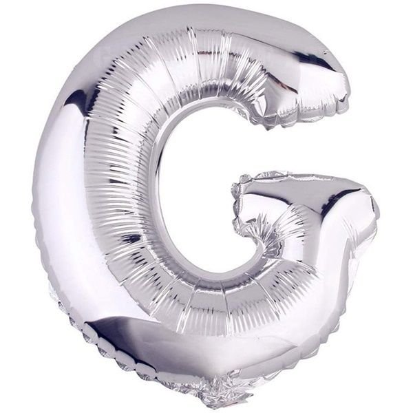Folyo Gümüş G Harf Balon 76 cm