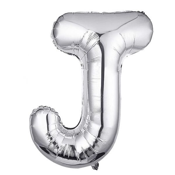 Folyo Gümüş J Harf Balon 76 cm