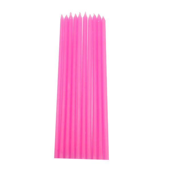 Pastel Pembe Kalem Mum 10 Adet