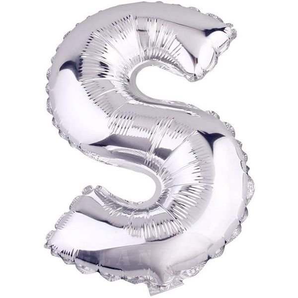 Folyo Gümüş S Harf Balon 76 cm
