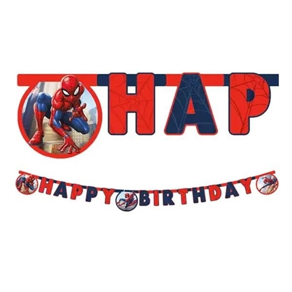 Spiderman Crime Fighter Happy Birthday Banner