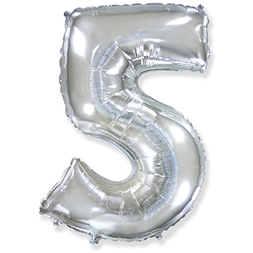 Folyo Gümüş 5 Yaş Balon 76 cm