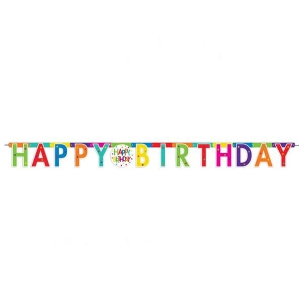 Gökkuşağı Happy Birthday Banner