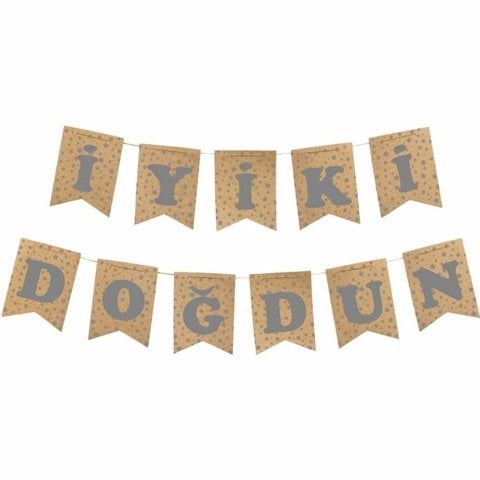 Kraft Gümüş Gri İyiki Doğdun Yazı