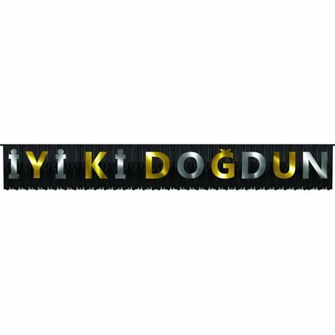 Siyah Püsküllü İyiki Doğdun Yazı