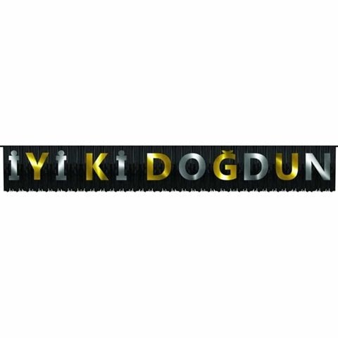 Siyah Püsküllü İyiki Doğdun Yazı