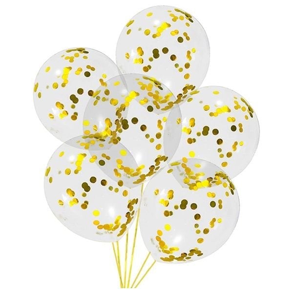 Gold Konfetili Balon 2 Adet
