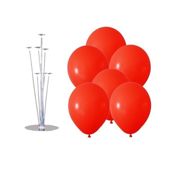 Standlı Kırmızı Balon Demeti