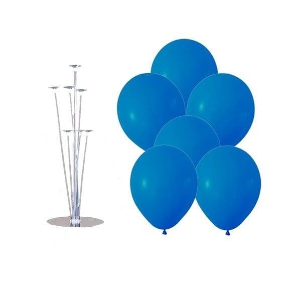 Standlı Mavi Balon Demeti