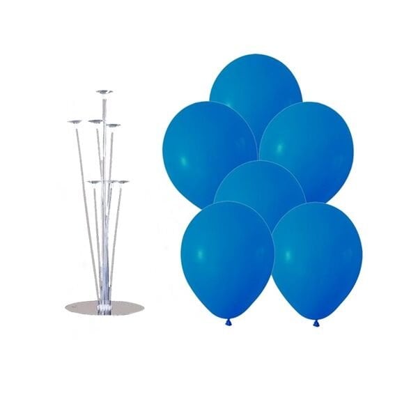 Standlı Mavi Balon Demeti