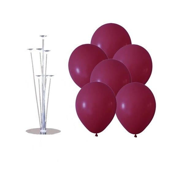 Standlı Mürdüm Balon Demeti