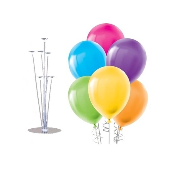 Standlı Renkli Balon Demeti