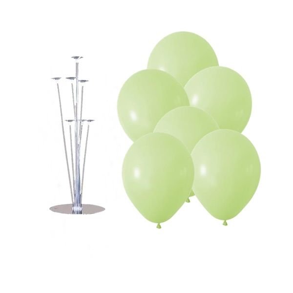 Standlı Su Yeşili Balon Demeti