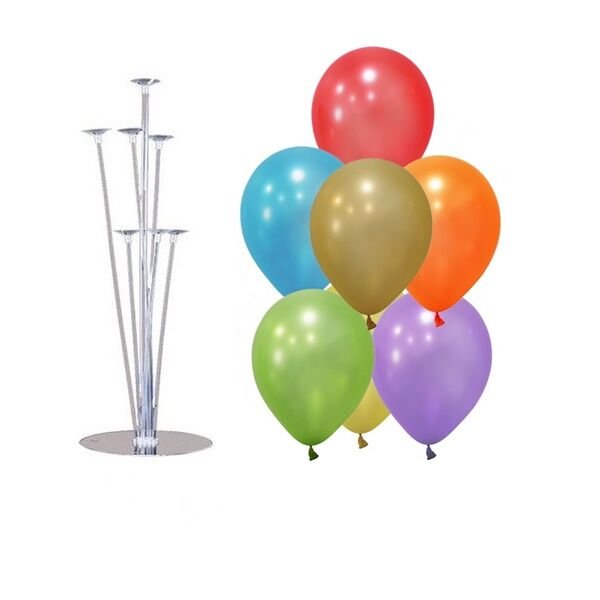 Standlı Metalik Renkli Balon Demeti