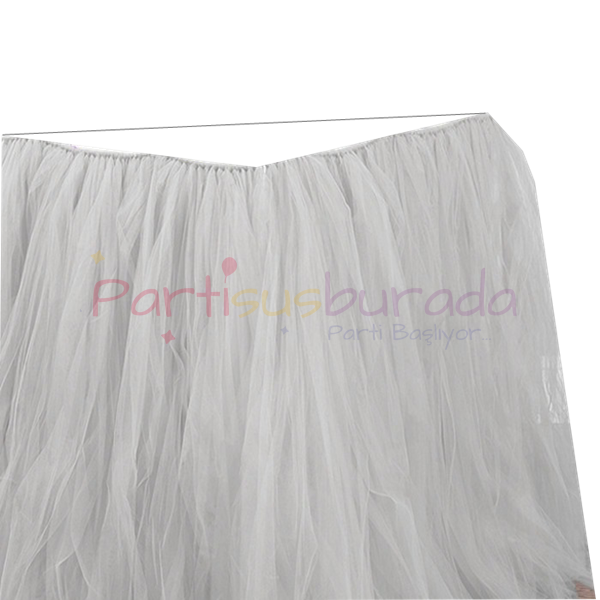Gümüş Tütü Masa Eteği 70x360 cm