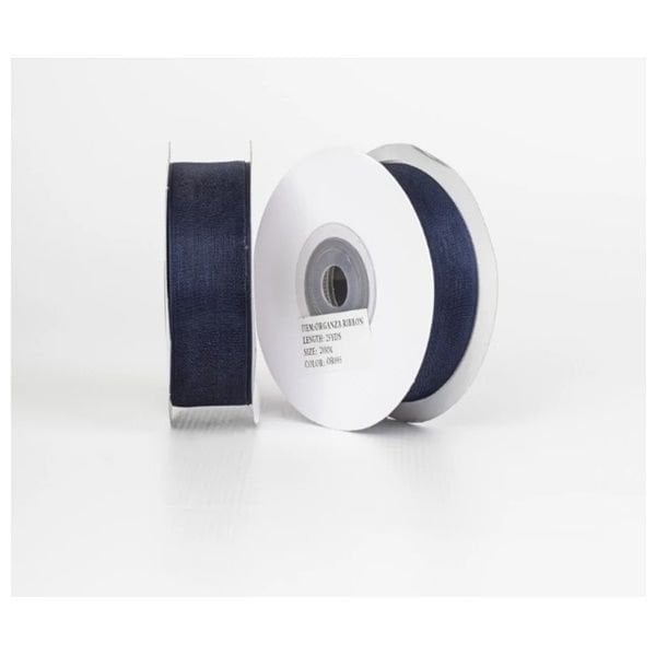 Lacivert Organze Kurdela 2 cm 22 mt