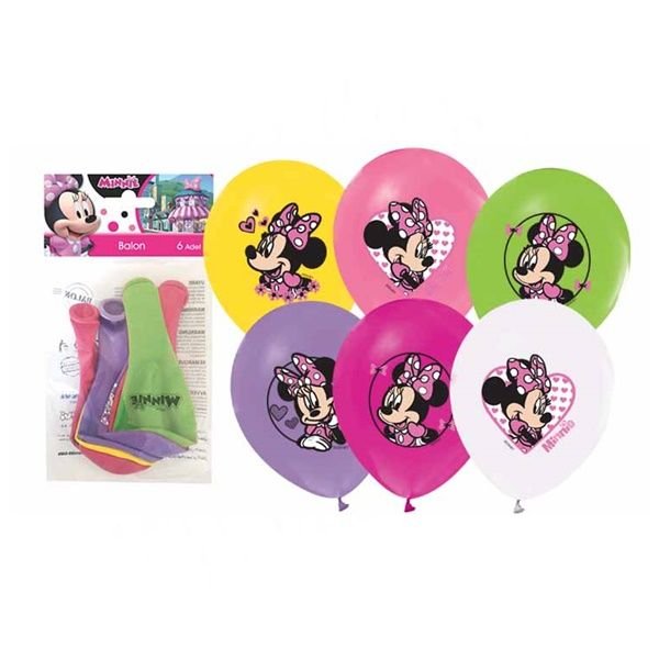 Minnie Mouse Balon 6 Adet
