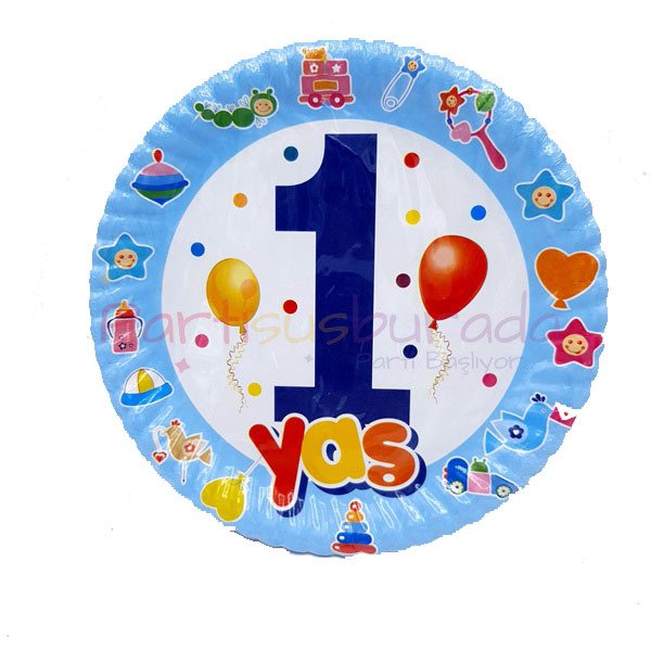 Mavi 1 Yaş Karton Tabak 10 Adet