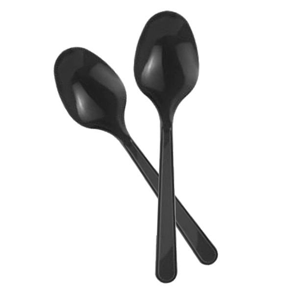 Plastik Siyah Kaşık 8 Adet