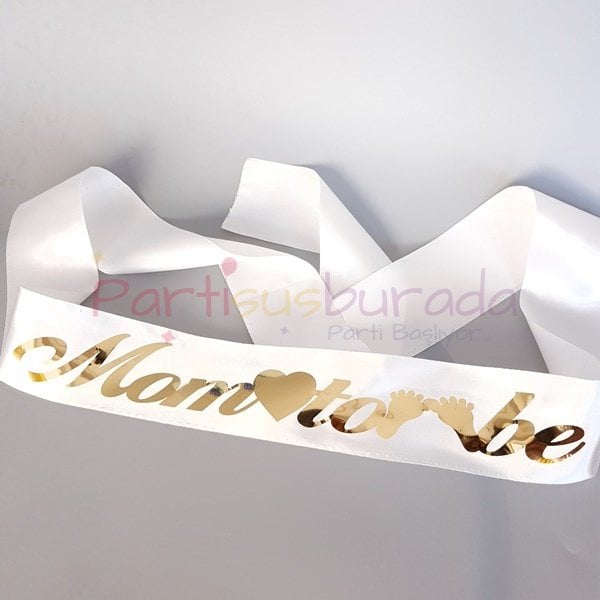 Saten Gold Mom To Be Kuşak