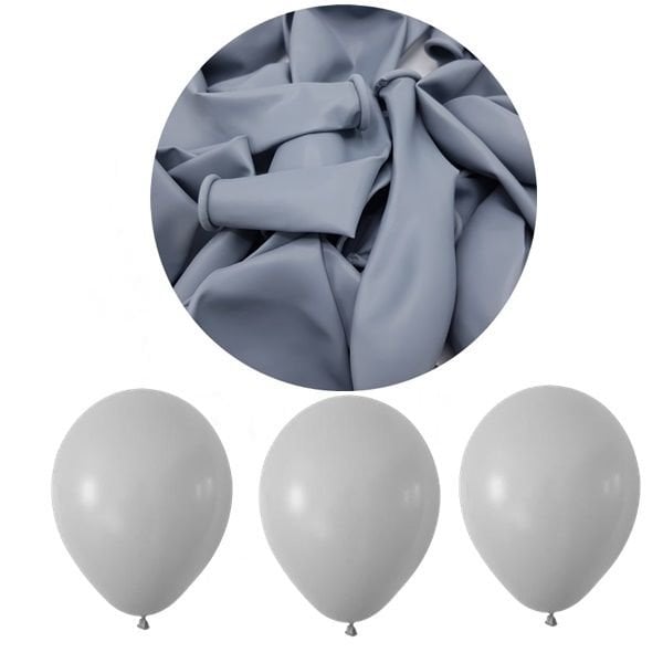 Pastel Gri Balon 12 inc 10 lu