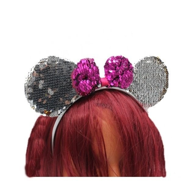 Gümüş Pullu Mini Mouse Taç