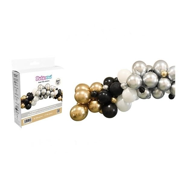 Premium Krom Doğum Günü Balon Seti 70 li