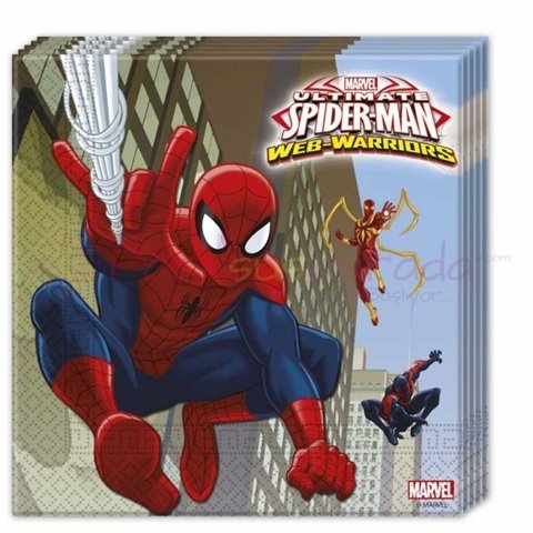 Spiderman Peçete 16 Adet