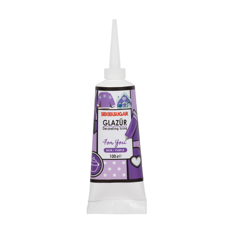 Şeker Sugar Mor Glazür 100 Gr