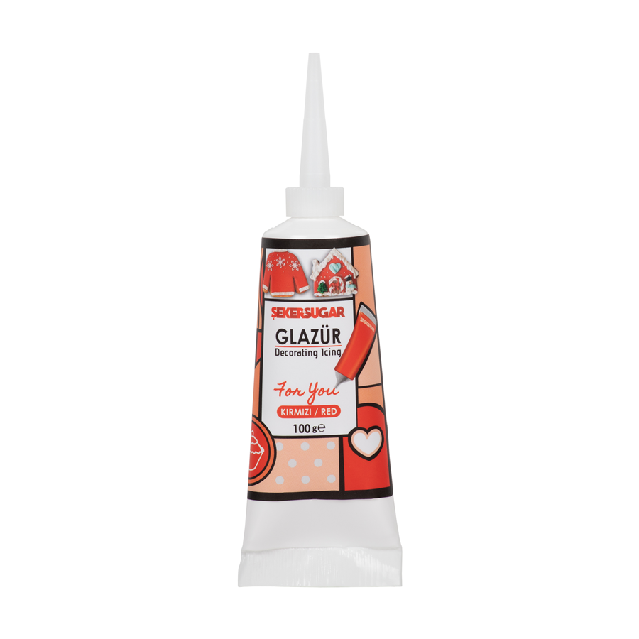 Şeker Sugar Kırmızı Glazür 100 Gr