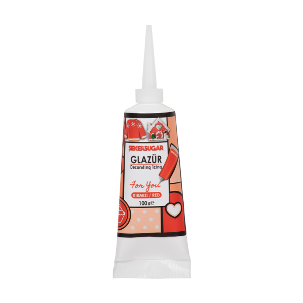 Şeker Sugar Kırmızı Glazür 100 Gr