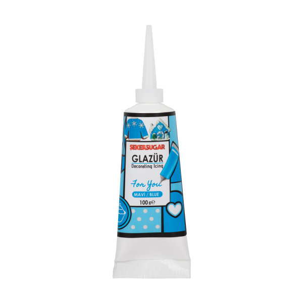 Şeker Sugar Mavi Glazür 100 Gr