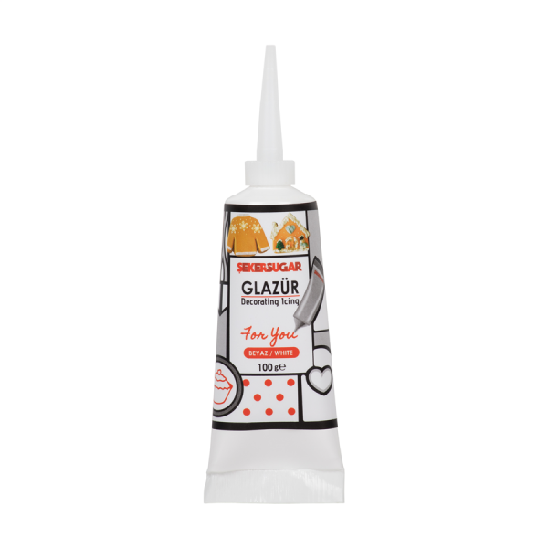 Şeker Sugar Beyaz Glazür 100 Gr