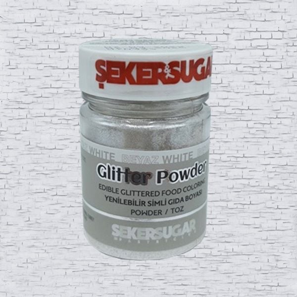 Simli Beyaz Toz Gıda Boyası 10 Gr