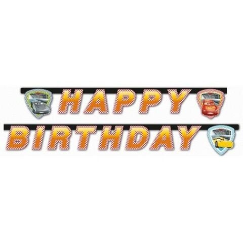 Cars Happy Birthday Yazı