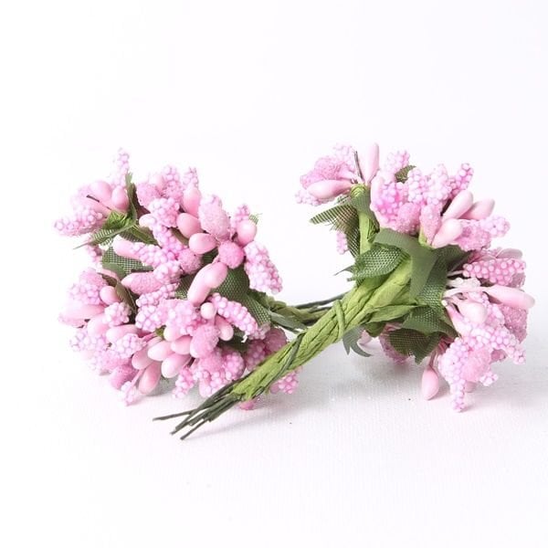 Mini Pembe Tomurcuk Çiçek 24 Adet
