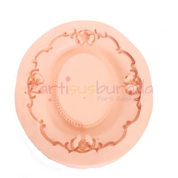 Oval Çerçeve Silikon Kalıp 12x13 cm