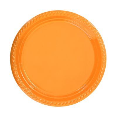 Turuncu Plastik Tabak 22cm 25 Adet