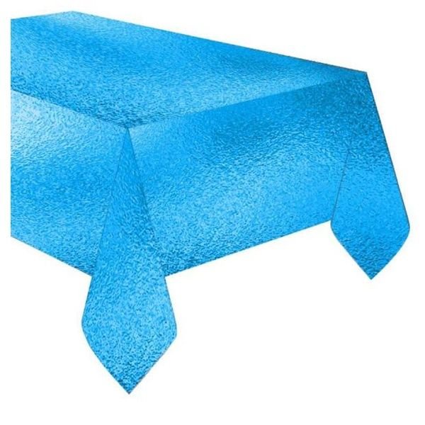 Metalik Açık Mavi Masa Örtüsü 120x180