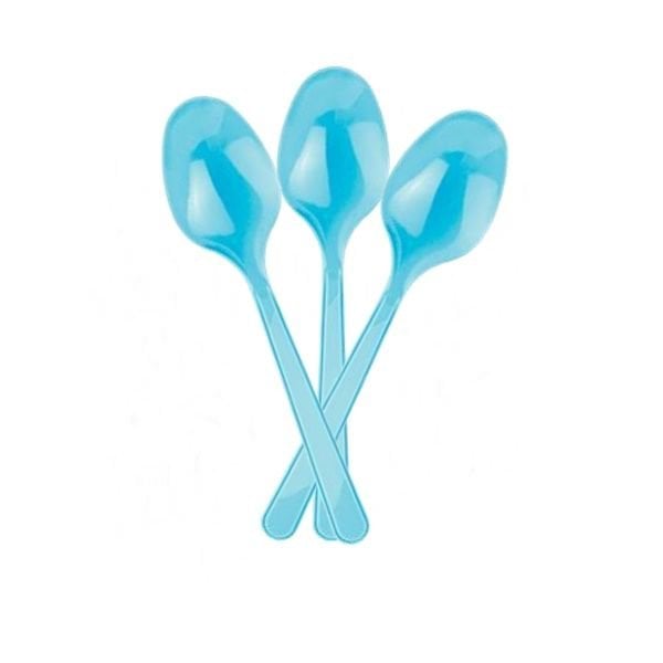 Plastik Açık Mavi Kaşık 8 li