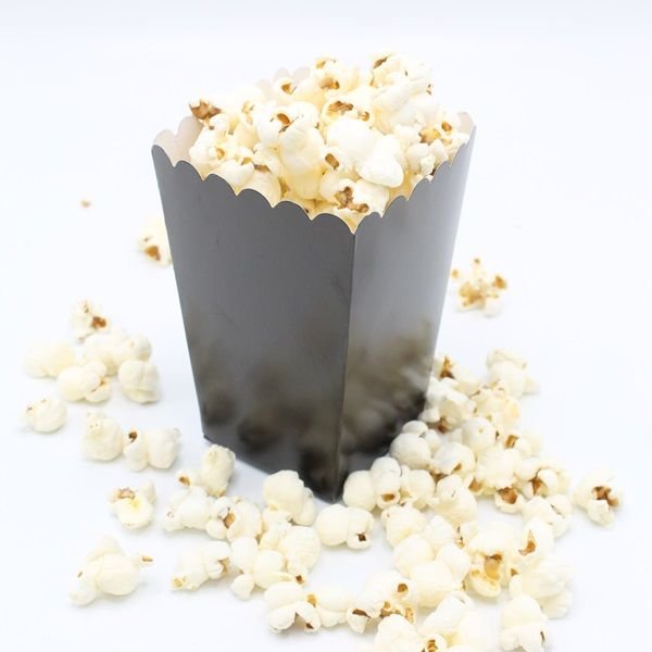 Siyah Popcorn Kutusu 8 Adet