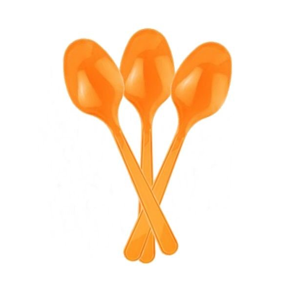Plastik Turuncu Kaşık 8 Adet