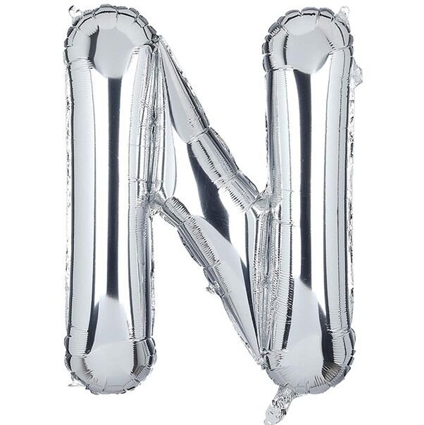 Folyo Gümüş N Harf Balon 100 cm