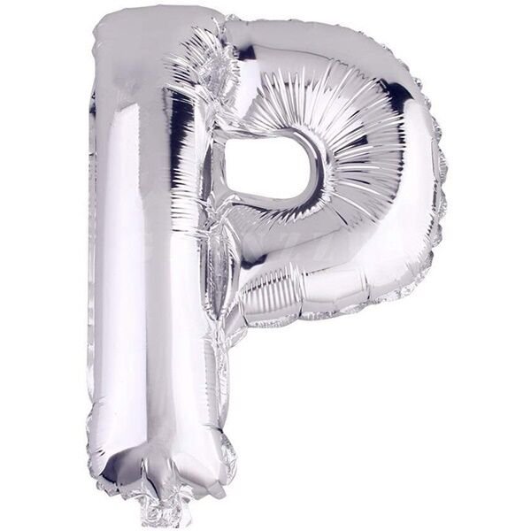 Folyo Gümüş P Harf Balon 100 cm
